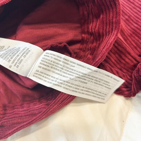 Abercrombie & Fitch Red Corduroy Cropped Trucker Jacket Women’s M - Picture 6 of 9